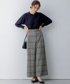 組曲 T/Rツイルストレッチ ワイドパンツ