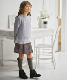 組曲 KIDS 【110-140㎝】ハートキルトジャガード トレーナー