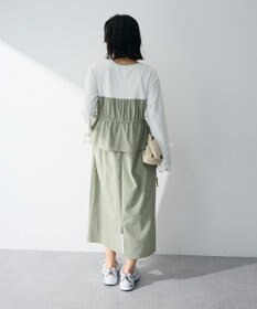 Green Parks ペプラムドッキングワンピース