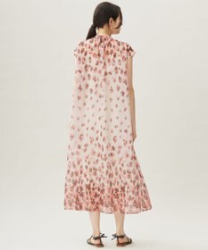 自由区 L 【カタログ掲載・洗える】グラデーションペタルプリント ワンピース