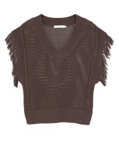 AMERICAN HOLIC 袖フリンジショート丈プルオーバー