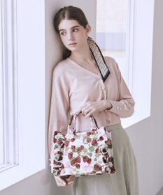 Maison de FLEUR いちごゴブランフロントフリルバッグ