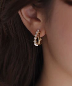 ANY SIS 2連フープ イヤリング