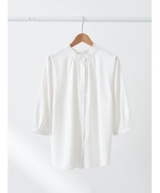 earth music&ecology ２ｗａｙフリル７分袖ブラウス