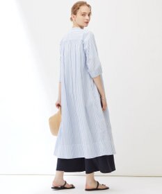 23区 【Indian Factory】コットンポプリン タックディテール シャツワンピース