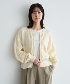 YECCA VECCA ふくれジャガードニットブルゾン