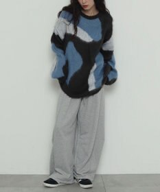 WEGO 【2025年秋冬新作】シャギーパターンニットBIGプルオーバー