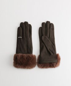 ORuKuBET リングビジューエコファー ジャージグローブ(WOMEN)【タッチパネル対応】