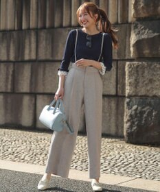 ANY SIS 【2WAY】サスペンダー付き ワイドパンツ ベージュ