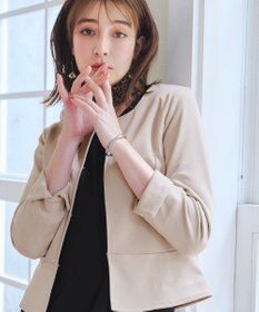 Tiaclasse 【新色追加・洗える】ノーカラーカットソージャケット