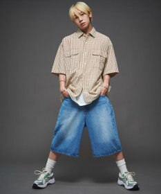 WEGO 【ユニセックス着用ITEM】ミニマムチェックロゴシャツ（SS）