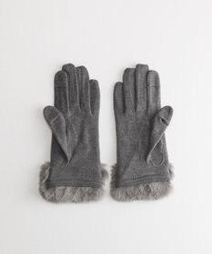 ORuKuBET リングビジューエコファー ジャージグローブ(WOMEN)【タッチパネル対応】