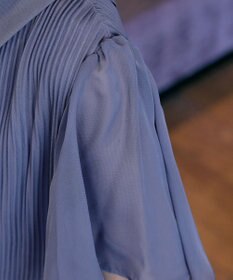 Tiaclasse 【洗える】マジョリカプリーツシフォンチュニックブラウス