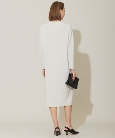 ICB L 【洗える】 シンセティックフルニードル Vネックワンピース