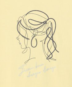 ANY SIS L 線画×刺繍ロゴ Tシャツ