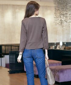 Tiaclasse 【新色追加・洗える】ノーカラーカットソージャケット