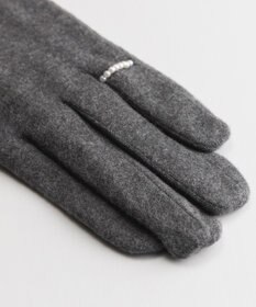 ORuKuBET リングビジューエコファー ジャージグローブ(WOMEN)【タッチパネル対応】