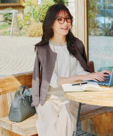 Tiaclasse 【新色追加・洗える】ノーカラーカットソージャケット