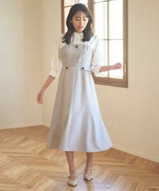 Feroux 【洗える】シャツドッキング ワンピース