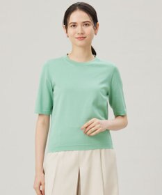 自由区 【アンサンブル対応・洗える】アセテートコットンプルオーバー ニット