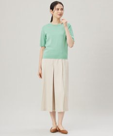 自由区 【アンサンブル対応・洗える】アセテートコットンプルオーバー ニット