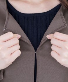 Tiaclasse 【新色追加・洗える】ノーカラーカットソージャケット