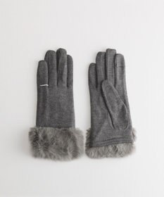 ORuKuBET リングビジューエコファー ジャージグローブ(WOMEN)【タッチパネル対応】