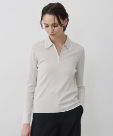 ICB シンセティックフルニードル ハーフジップニット