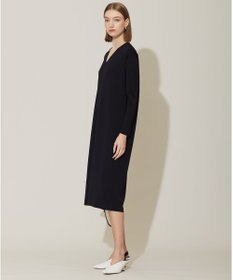 ICB L 【洗える】 シンセティックフルニードル Vネックワンピース