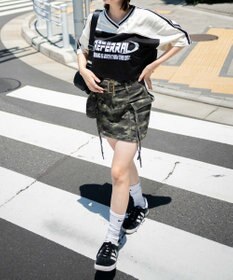 WEGO 2ライン切り替えメッシュショートT