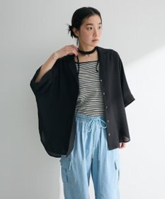 Green Parks 【WEB限定】開襟シアージャケット風シャツⅡ