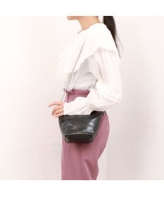 UNBILLION カシュカシュ cachecache / ギャザーハンドルメタリックミニショルダー