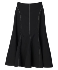 earth music&ecology 配色ステッチパネルフレアスカート