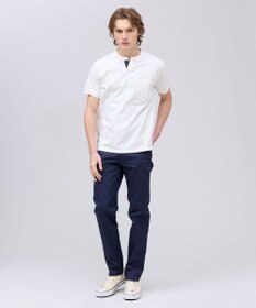 J.PRESS MEN コットンカノコ キーネックポケット Tシャツ