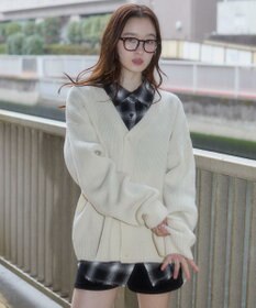 WEGO 【ユニセックス着用ITEM/MLサイズ展開】クロップドカーディガン