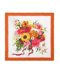 MOONBAT PAUL&JOE ACCESSOIRES(ポール & ジョー) シルクスカーフ 気球 ブーケ 88cm×88cm　手洗いOK