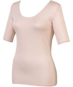 Wing あったかインナー 綿100％(肌側) 軽い シルクプロテイン加工 5分袖 半袖 秋 冬 EL2550 ウイング／ワコール