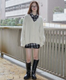 WEGO 【ユニセックス着用ITEM/MLサイズ展開】クロップドカーディガン