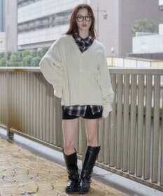 WEGO 【ユニセックス着用ITEM/MLサイズ展開】クロップドカーディガン