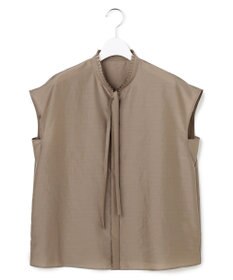 ICB L 【新色追加・CLASSY.掲載】セシェシルキーローン フレンチスリーブボウタイブラウス