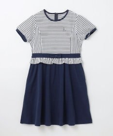 組曲 KIDS 【150-160㎝】マリンボーダー ワンピース