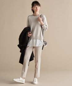 ICB 【洗える】クロスコンビ シャツドッキングプルオーバー