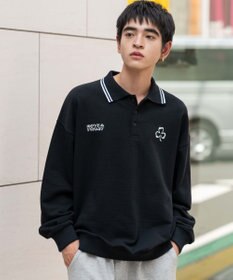 WEGO 【ユニセックス着用ITEM/MLサイズ展開】モチーフロゴポロスウェット