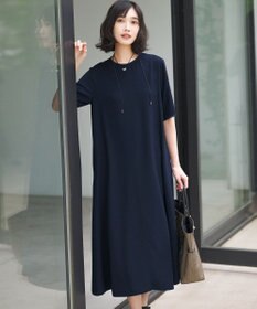 23区 【VERY掲載】ストレッチジョーゼット フレアワンピース ネイビー系