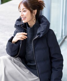 Tiaclasse L 【洗える】モックネックポインテルニットトップス