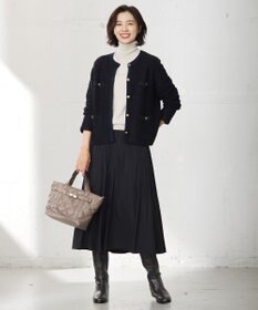 J.PRESS LADIES L 【洗える】TWEEDY ニット ジャケット