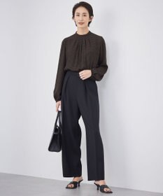 ICB 【洗える】ウール2WAYストレッチ ワイドストレートパンツ