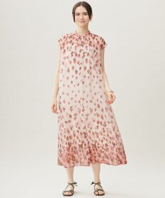 自由区 L グラデーションペタルプリント ワンピース