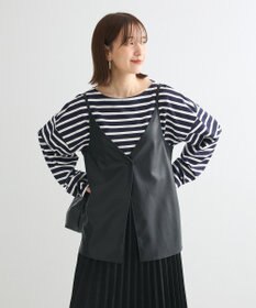 Green Parks フェイクレザーキャミベスト