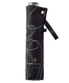 MOONBAT 【新色追加】ランバン オン ブルー 折りたたみ傘 フラワー柄サテンジャガードプリント 簡単開閉